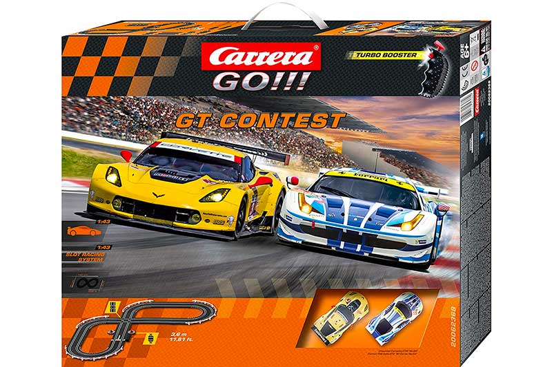 Carrera GO!!! GT Contest 1:43 Scale Electric Powered Slot Car Race Track Set