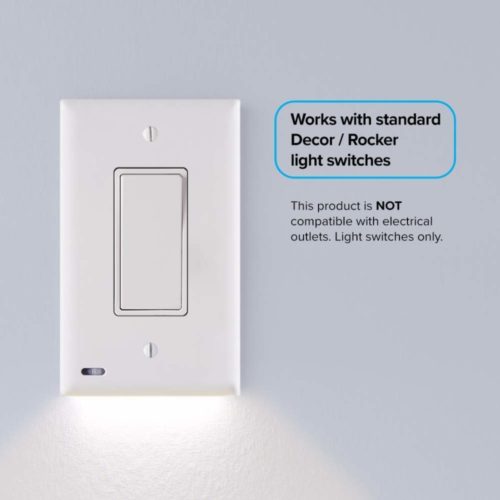 3 Pack - SnapPower SwitchLight - LED Night Light - For Light Switches - Light Switch Wall Plate With Built-In LED Night Lights - Bright/Dim/Off Options - Automatically On/Off Sensor - (Rocker, White) Top 10 Best snappower guidelight in 2018 Reviews