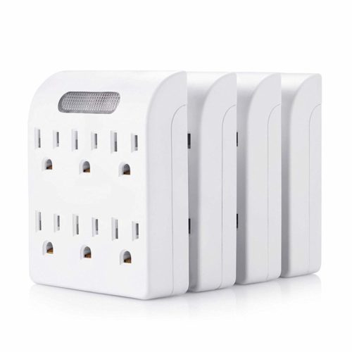 4-Pack Current Tap 6-Outlets Current Tap with Dusk to Dawn Sensor LED Guide Night Light Top 10 Best snappower guidelight in 2018 Reviews