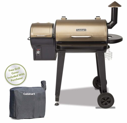 Cuisinart CPG-4000 Wood BBQ Grill & Smoker Pellet Grill and Smoker, 45" x 49" x 39.4", Black