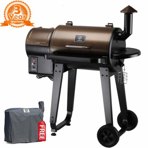 Z Grills ZPG-450A 2022 Upgrade Model Wood Pellet Grill & Smoker, 8 in 1 BBQ Grill Auto Temperature Control, 450 sq inch Deal, Bronze & Black Cover Included TOP 10 BEST PELLET SMOKERS IN 2022 REVIEWS