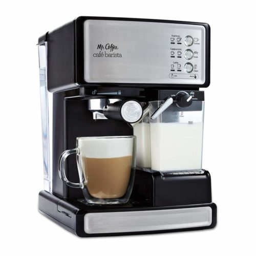 1. Mr. Coffee Espresso and Cappuccino Maker, Café Barista , Silver