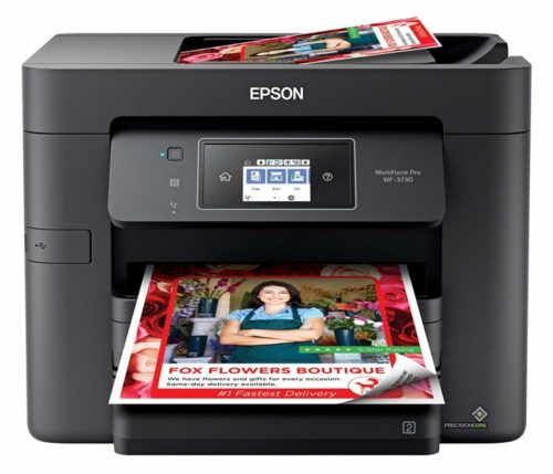 12. Epson Workforce Pro WF-3730 All-in-One Wireless Color Printer with Copier, Scanner, Fax and Wi-Fi Direct