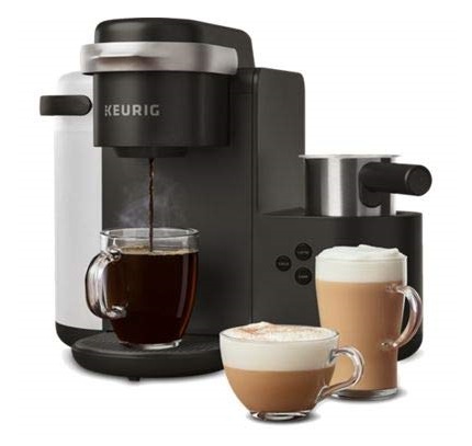 2. Keurig K-Cafe Coffee Maker, Single Serve K-Cup Pod Coffee, Latte and Cappuccino Maker, Comes with Dishwasher Safe Milk Frother, Coffee Shot Capability