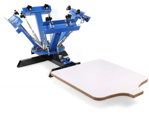 3. VEVOR Screen Printing Machine 4 Color Silk Screen Printing Machine 1 Station Adjustable Devices Press Printer DIY Shirt Equipment
