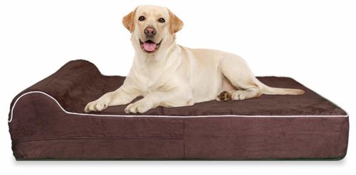 7-inch Thick High Grade Orthopedic Memory Foam Dog Bed With Pillow and Easy to Wash Removable Cover