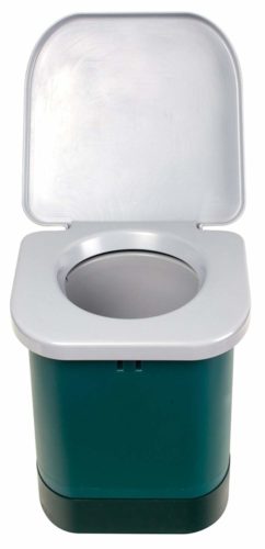 STANSPORT - "Easy Go" Portable Camp Toilet for Emergency Outdoor Restroom (14 x 14 x 14 in, Green)