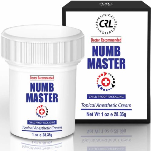 Numb Master 5% Lidocaine Topical Numbing Cream with Aloe, Vitamin E, 1 Oz Maximum Strength Topical Anesthetic Cream Pain Relief Cream with Child Resistant Cap