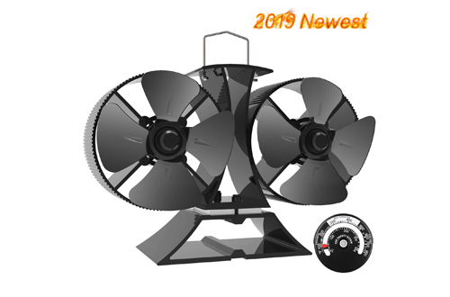 X-cosrack 8 Blades Heat Powered Stove Fan,