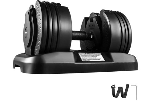 Lovshare Adjustable Dumbbell Series 52.5lbs and 90lbs Fitness Dumbbell Standard Adjustable Dumbbell with Handle and Weight Plate for Home Gym System-...