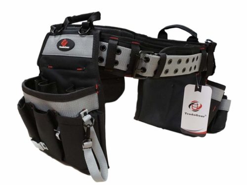 TradeGear PART#SZA Electrician's Belt & Bag Combo - Heavy Duty Electricians Tool Belt Designed for Maximum Comfort & Durability - Ideal for All Electricians Tools - Fits Sizes S - L (26"-40")
