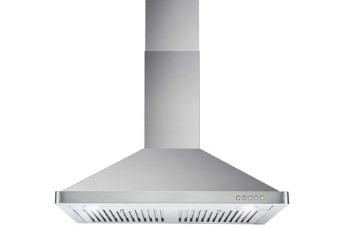 Cosmo 63175 30-in Wall-Mount Range Hood 760-CFM Ductless Convertible Duct Kitchen Chimney