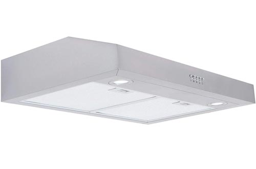 Cosmo 5U30 30-in Under-Cabinet Range Hood 250-CFM with Ducted/ Ductless Convertible Top