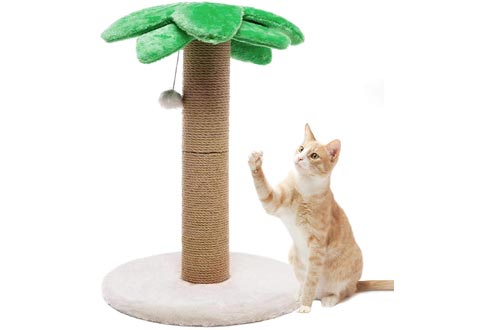 Luckitty Small Cat Scratching Posts Kitty Coconut Tree-Cat Scratch Post