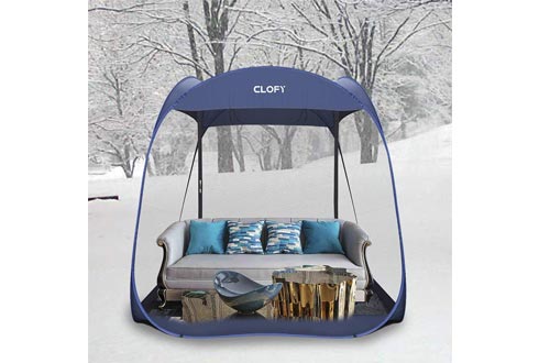 CLOFY Screen Camping Tent with PE Floor|Instant Pop Up Screen House Room|360°
