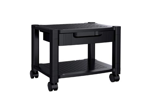 Printer Stands - Under Desk Printer Stand with Cable Management & Storage Drawers, Height Adjustable Printer Desk with 4 Wheels & Lock Mechanism for Mini 3D Printer by HUANUO
