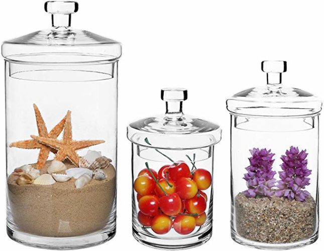MyGift Set of 3 Clear Glass