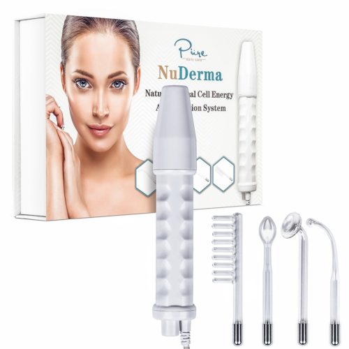 NuDerma Portable Handheld High Frequency Skin Therapy Wand Machine w/Neon