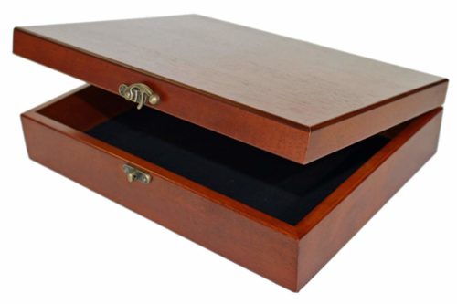  WE Games Old World Wooden Treasure Box with Brass Latch-Wooden Boxes