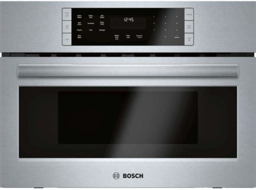 HMC80152UC Bosch 800 Series 30 Speed Oven with 1.6 cu. ft. Capacity SpeedChef Stainless Steel Interior Turntable Timer 10 Levels for Cooking Child Lock CUL and UL Certification in Stainless Steel