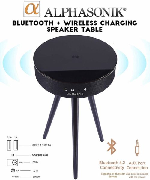 Alphasonik Decor Modern Home Portable Bluetooth Speaker 
