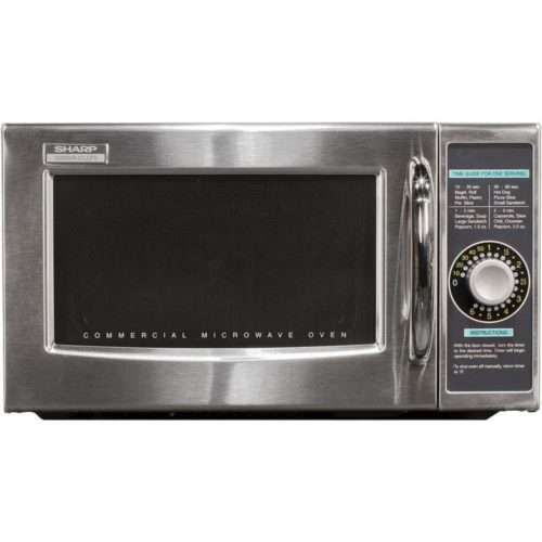 Sharp R-21LCFS Medium-Duty Commercial Microwave (Dial Timer, 1000-Watts, 120-Volts) (Update of R-21LCF)