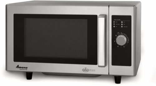 Amana RMS10DS Light-Duty Commercial Microwave Oven with Dial Timer, Stainless Steel, 120-Volts, 1000-Watts