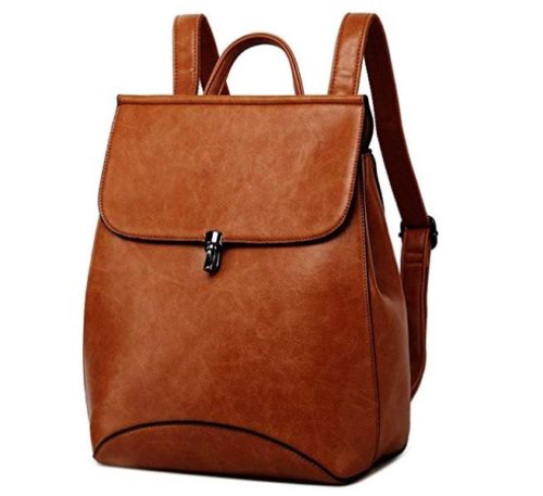 9. WINK KANGAROO Fashion Shoulder Bag Rucksack PU Leather Women Girls Ladies Backpack