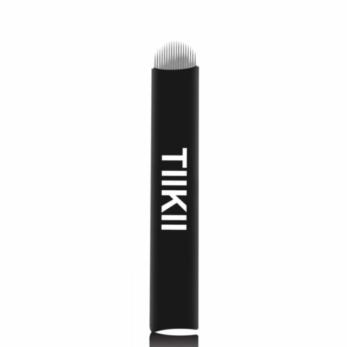 Tiikii Microblading Needles 0.18mm Super Fine Flexible Hair Strokes Eyebrow Disposable Microblade for Semi Permanent Makeup 3D Pen (0.18mm 18 U Shape)