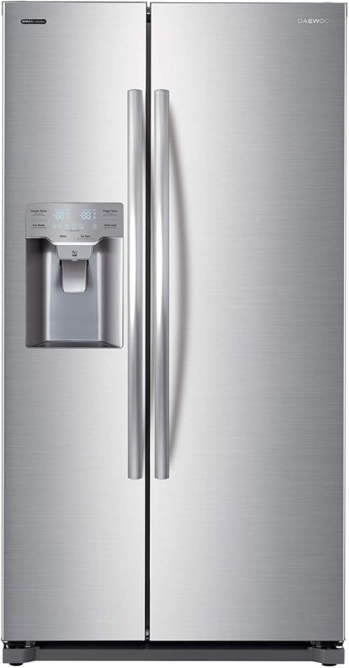 Daewoo FRS-Y22D2T RFS-Y22D2T 20 Cu. Ft. Side Mounted Silver Refrigerator, includes delivery and hookup