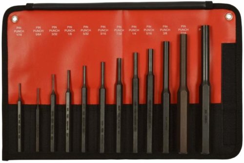 Mayhew Tools 62078 12-Piece Hardened Steel Pin Punch Set