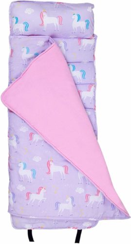 Wildkin Nap Mat with Pillow for Toddler Boys and Girls, Perfect Size for Daycare and Preschool, Designed to Fit on a Standard Cot, Patterns Coordinate with Our Lunch Boxes and Backpacks, Unicorn