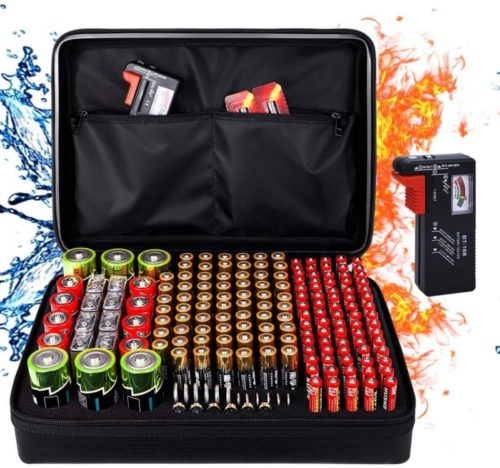 Fireproof-Battery-Organizer-Storage-Box-Fireproof-Waterproof-Explosionproof-Safe-Carrying-Case-Bag-Hard-Holder-Holds-200-Batteries-AA-AAA-C-D-9V-with-Battery-Tester-BT-168-Not-Includes-Batteries-1