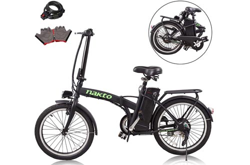 nakto 20"/26" 250W Foldaway/City Electric Bikes Assisted Electric Bicycle Sport Mountain Bicycle with 36V10A Removable Lithium Battery