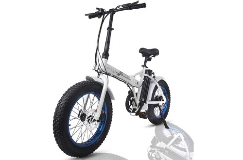 ECOTRIC Fat Tire Folding Electric Bikes 36V 12Ah Removable Lithium Battery Beach Snow Bicycle 20" Ebike 500W Electric Moped Electric Mountain Bicycles