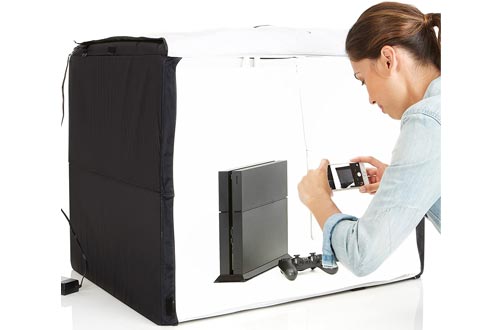 AmazonBasics Portable Foldable Photo Studios Box with LED Light - 25 x 30 x 25 Inches