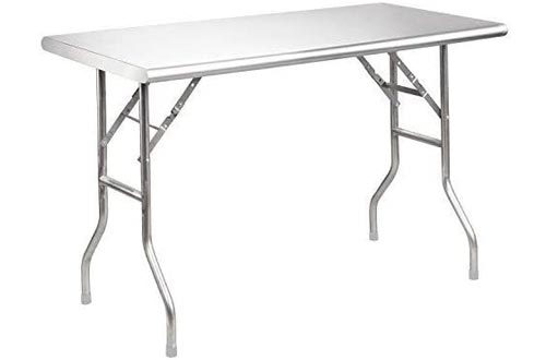 Royal Gourmet Stainless Steel Folding Work Tables, 48" L x 24" W