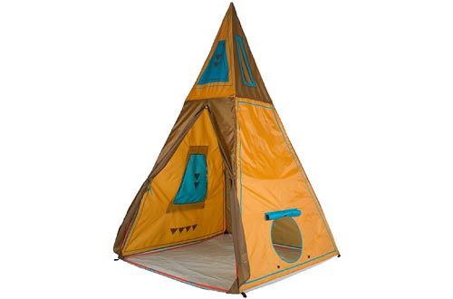 Pacific Play Tents 30610 Kids Giant Tee Pee Tents Playhouse, 59" x 59" x 96", Brown, Large