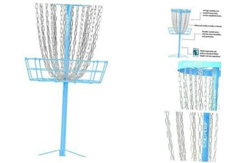 DuncaMontgo 24-Chain Disc Golf Baskets Light Blue