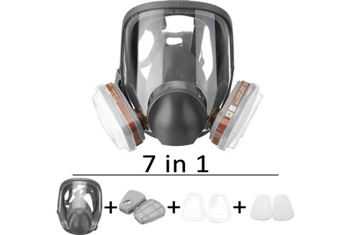 AXH Anti-Fog Full Face Respirator Gas Mask Protection Respiratory Protection Widely Used,Box No. 7 Box 7 Piece Set