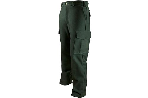 Dark Green Heavyweight Wool Hunting and Shooting Cargo Pants to Size 52 Made in Canada 234