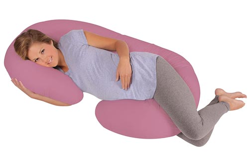 Leachco Snoogle Original Maternity/Pregnancy Total Body Pillows, Mauve