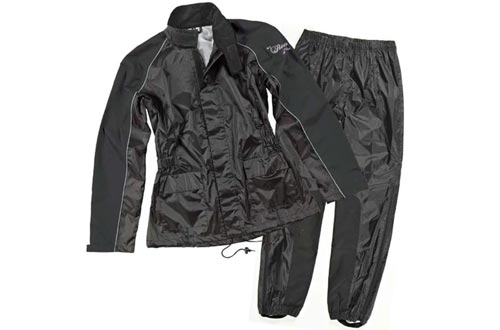 Joe Rocket RS-2 Men's Motorcycle Rain Suit (Black, Large)