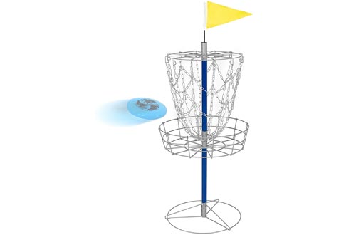 Best Choice Products Portable Disc Golf Baskets Double Chains Steel Frisbee Hole