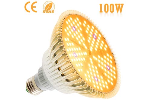100W LED Plant Light Bulbs - Flowlamp 150 LED Grow Light Bulbs for Indoor Plants, 160 Degree E27 Full Spectrum Plant Grow Lamp for Vegetables Flower Hydroponic Seed Organic Growing Greenhouse Plants