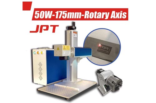 50W JPT Fiber Laser Engraver Machines Laser Marking Machine Engraving Machines 175×175mm with Rotary Axis