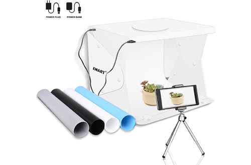 Emart 14" x 16" Photography Table Top Light Box 52 LED Portable Photo Studios Shooting Tent