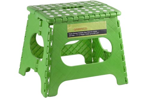 Greenco Super Strong Foldable Step Stools for Adults and Kids - 11 inches in Height, Holds up to 300 Lb