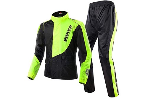 Scoyco RC01 Motorcycle Racing Waterproof Jacket Pants Set Rain Suit (XL)