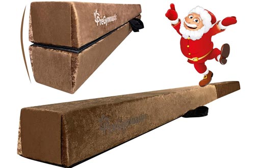 PreGymnastic Extra-Firm 4” Height Suede Cover Folding Gymnastic Balance Beams 8FT/9FT/9.5FT for Home/School/Club/Travel